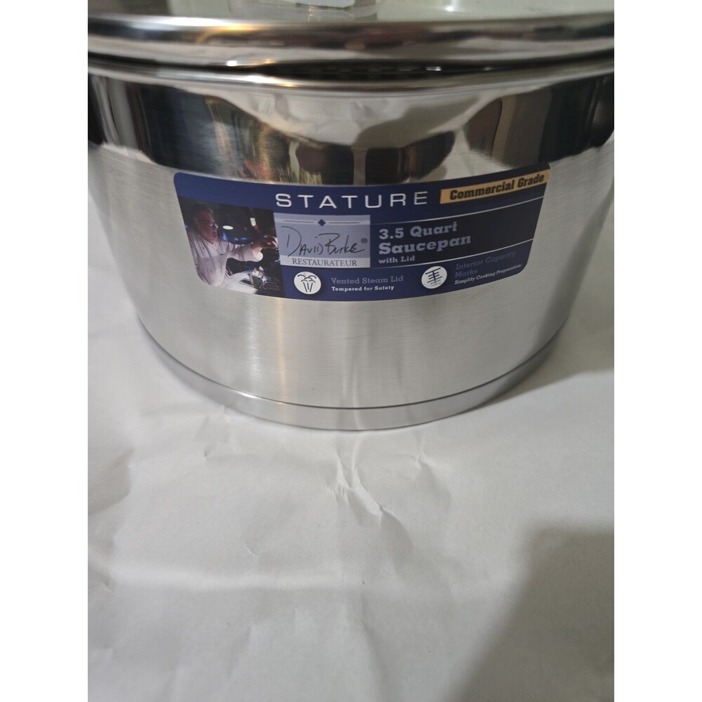 David Burke Stature EZ Strain 3.5 Quart Saucepan